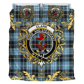 Clark Ancient Tartan Crest Bedding Set - Golden Thistle Style